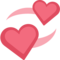 Revolving Hearts emoji on Facebook